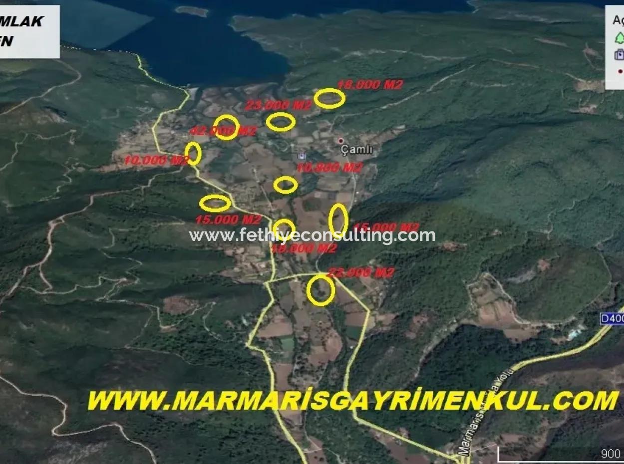 Dringend Für Verkauf Grundstück Im Dorf Von 25.000 M2 Verglaste Marmaris