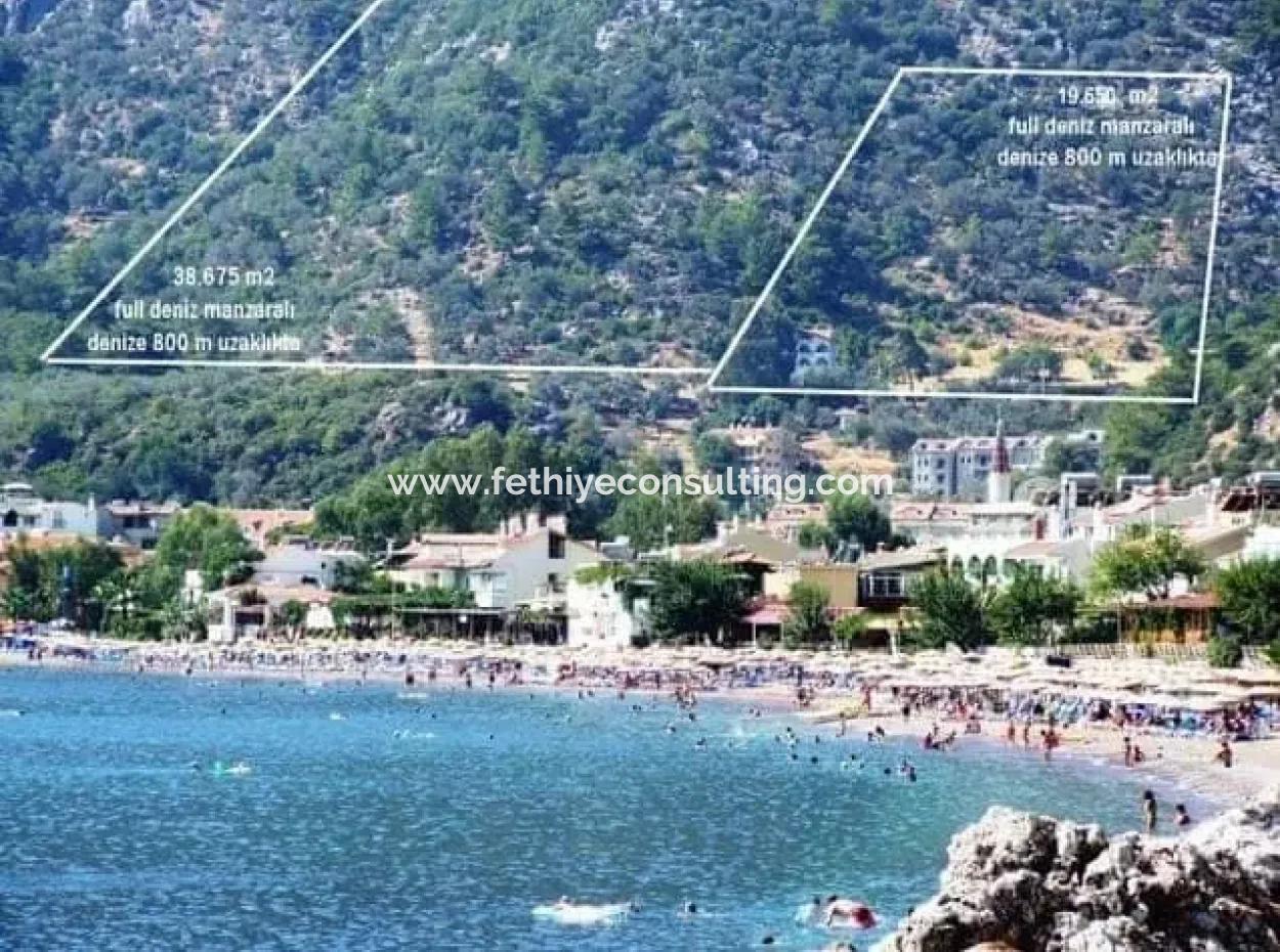 Marmaris,Den 18 Km Uzaklıkta  20000M2 İmarlı Deniz Manzaralı Arsa Satılık